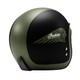 Indian Open Face Helmet Matt Black/Green Storlek M, L, XL & 2XL