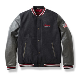 Indian Varsity Bomber Jacket Black Storlek L, XL, 2XL & 3XL