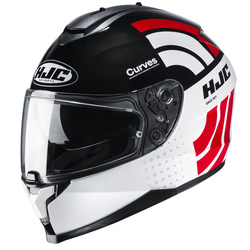 HJC Hjälm C70 Curves Vit/Röd MC1 Storlek M 57-58 cm