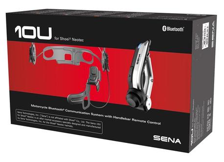 Sena 10U MC Bluetooth Communication System with Handlebar Remote for Shoei