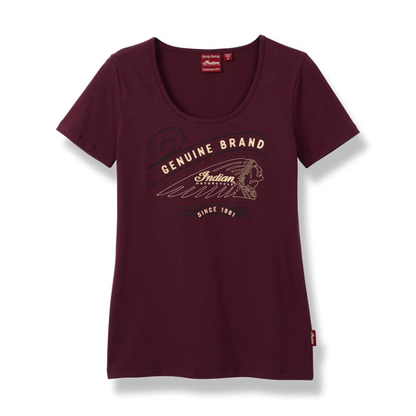 Indian Women´s Gold Embroidery Tee, Purple Storlek M, 2XL & 3XL