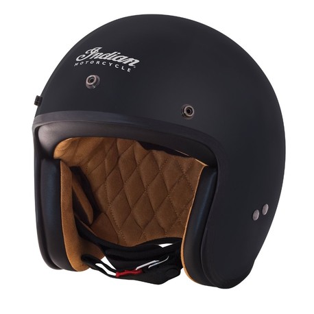 Indian Retro Open Helmet Matt Black Storlek S, XL & 4XL Indian Retro Open Helmet Matt Black Storlek S, XL & 4XL