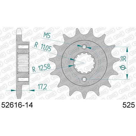 Afam Front sprocket 525