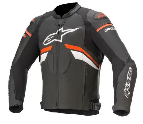 Alpinestars Skinnjacka GP Plus R v3 Svart/Rödfluo Storlek 52 & 54