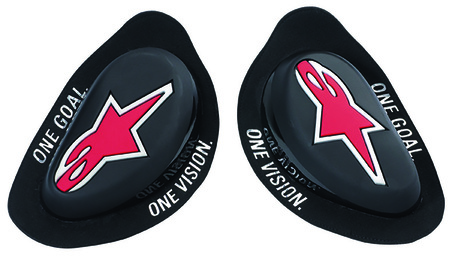 Alpinestars Knäpuck Svart/Röd Logga