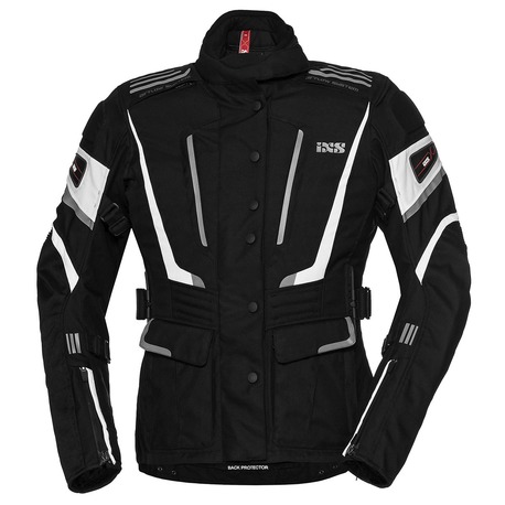 IXS Tour Women Jacket Powells-ST black-white Storlek XL