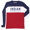 Indian Mens LS Color Block Tee Storlek M & XL